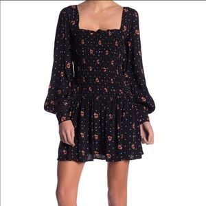 Free People Two Faces Print Mini Dress